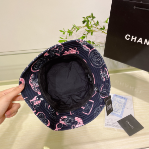 Chanel Cotton Bucket Hat Black