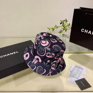 Chanel Cotton Bucket Hat Black
