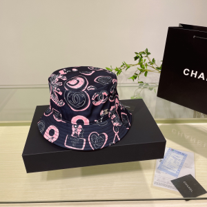 Chanel Cotton Bucket Hat Black