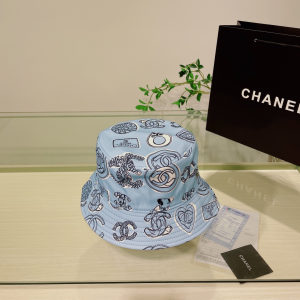 Chanel Cotton Bucket Hat Blue