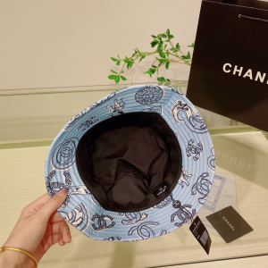 Chanel Cotton Bucket Hat Blue