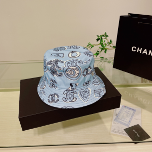 Chanel Cotton Bucket Hat Blue