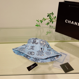 Chanel Cotton Bucket Hat Blue