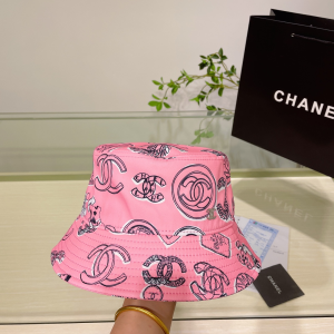 Chanel Cotton Bucket Hat Pink