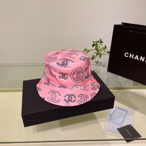 Chanel Cotton Bucket Hat Pink