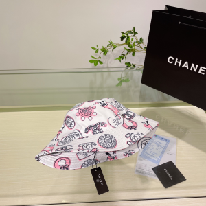 Chanel Cotton Bucket Hat White
