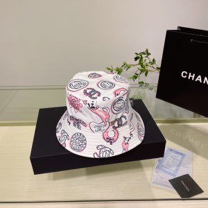 Chanel Cotton Bucket Hat White