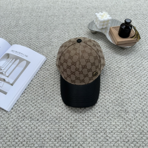 Gucci Beige GG Canvas Baseball Hat