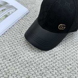 Gucci Black GG Canvas Baseball Hat
