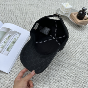 Gucci Black GG Canvas Baseball Hat