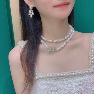 Chanel Crystal CC Pearls Necklaces