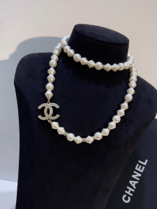 Chanel Crystal CC Pearls Necklaces
