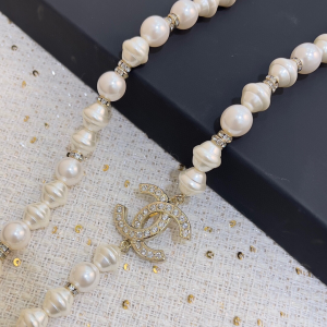 Chanel Crystal CC Pearls Necklaces