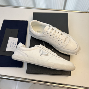 Prada Leather Low Top Sneakers white