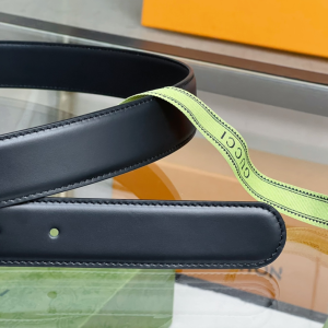 Gucci Black Calf Leather Belt 30MM