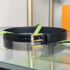 Gucci Black Calf Leather Belt 30MM