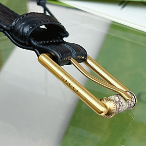 Gucci Black Calf Leather Belt 30MM