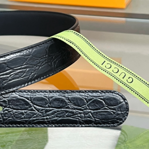 Gucci Black Calf Leather Belt 30MM