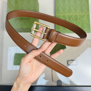 Gucci Brown Calf Leather Belt 30MM
