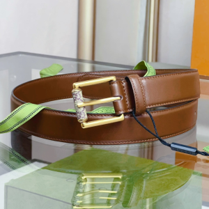 Gucci Brown Calf Leather Belt 30MM