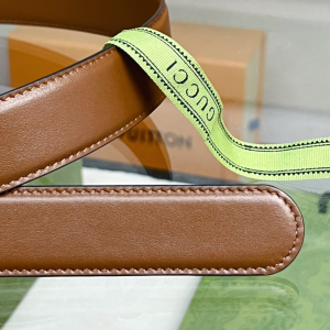 Gucci Brown Calf Leather Belt 30MM