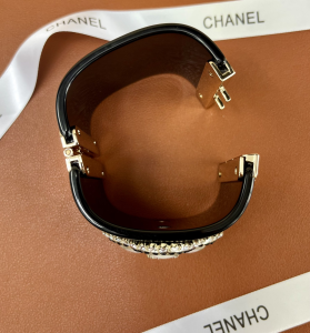 Chanel Crystal CC Bracelets Black