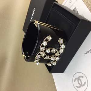 Chanel Crystal CC Bracelets Black