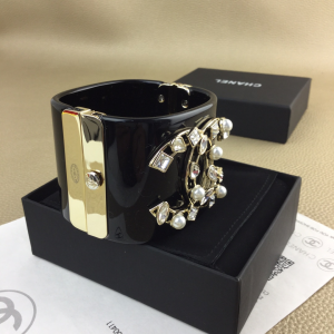 Chanel Crystal CC Bracelets Black