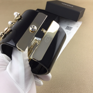 Chanel Crystal CC Bracelets Black