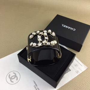 Chanel Crystal CC Bracelets Black