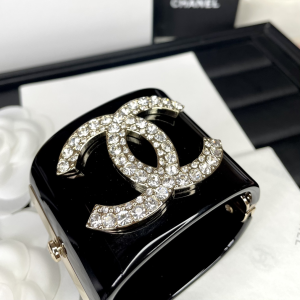 Chanel Crystal CC Bracelets Black
