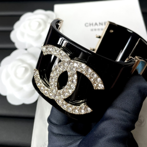 Chanel Crystal CC Bracelets Black