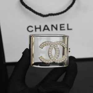 Chanel Crystal CC Bracelets Transparent