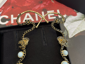 Chanel CC Pearl Long Earrings