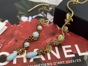 Chanel CC Pearl Long Earrings