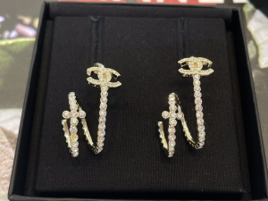 Chanel Crystal CC Earrings