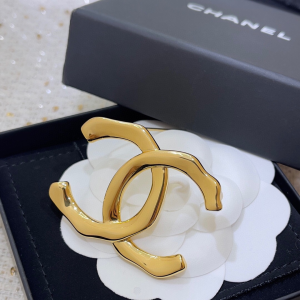 Chanel Gold Double C Brooch