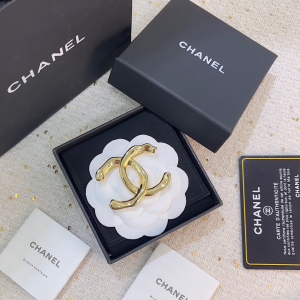 Chanel Gold Double C Brooch