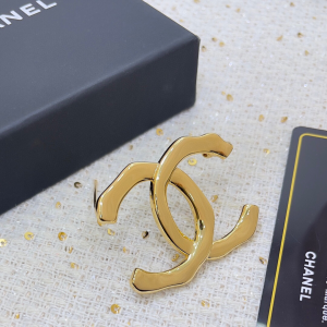 Chanel Gold Double C Brooch