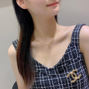 Chanel Gold Double C Brooch