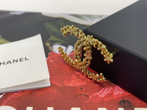 Chanel Gold Double C Brooch