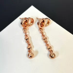 Dior CD Gold Pendant Earrings
