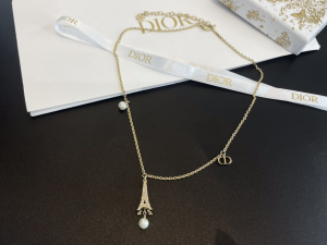 Dior Paris Eiffel Tower Chain Necklaces