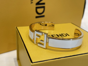 Fendi Forever Rigid FF Bracelets White