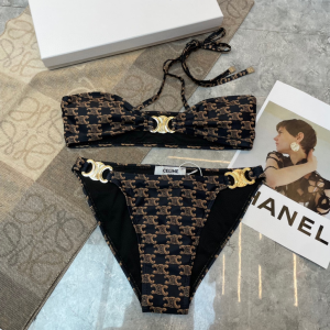 Fendi Brown Triomphe Swimsuit Bikini