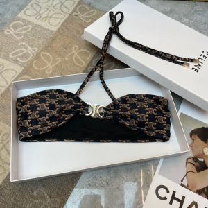 Fendi Brown Triomphe Swimsuit Bikini