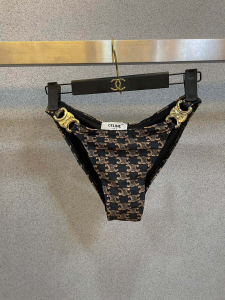 Fendi Brown Triomphe Swimsuit Bikini
