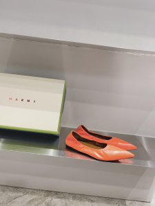 Marni Female Leather Ballet Flats Orange Marni Female Leather Ballet Flats Orange