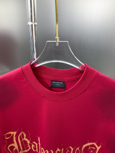 Balenciaga Red Cotton T Shirt