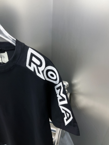 Fendi Roma Cotton T Shirt Black